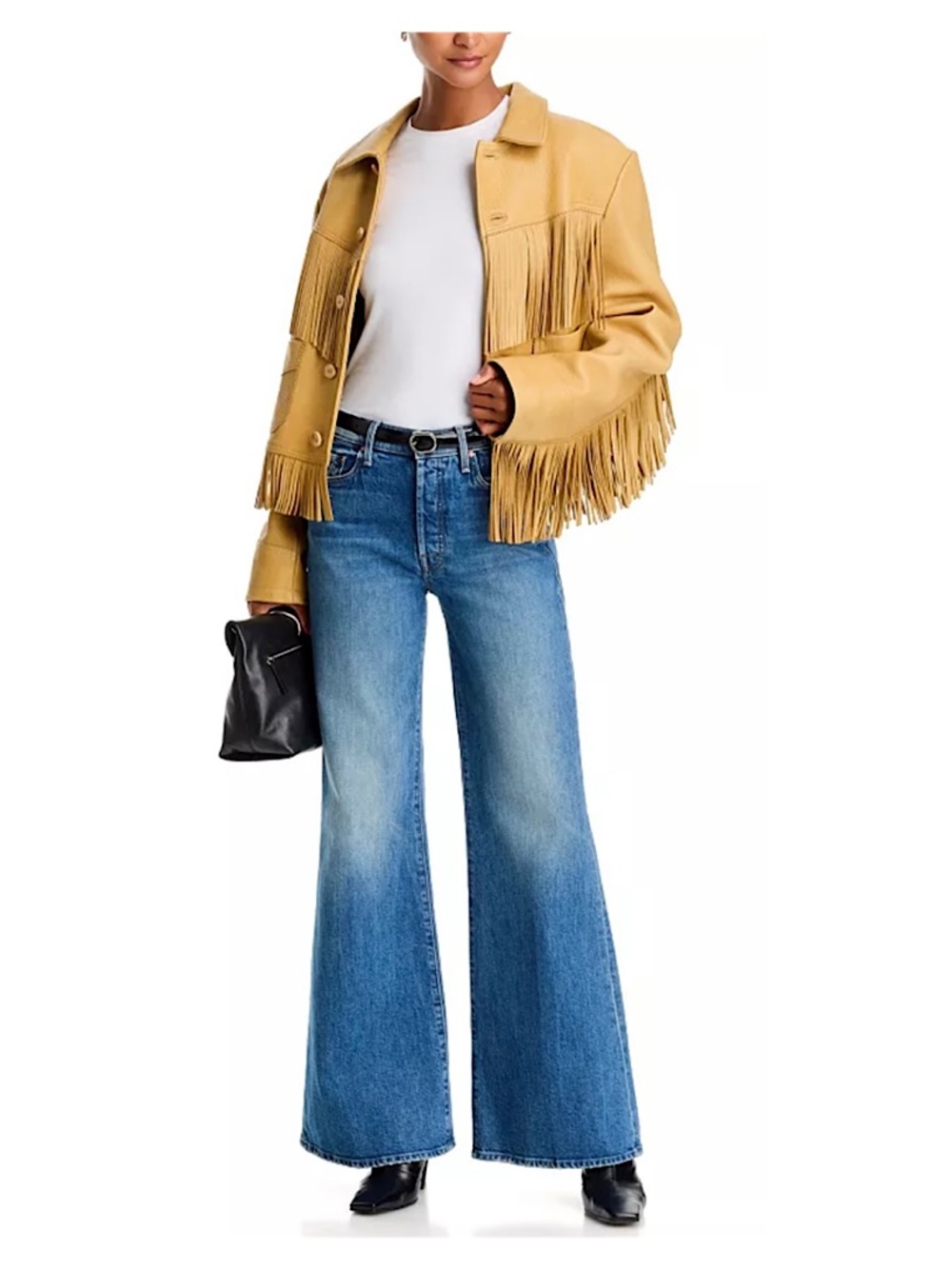 MOTHER Mother Superior The Tomcat Roller Sneak Wide Leg Jeans in Perfectly